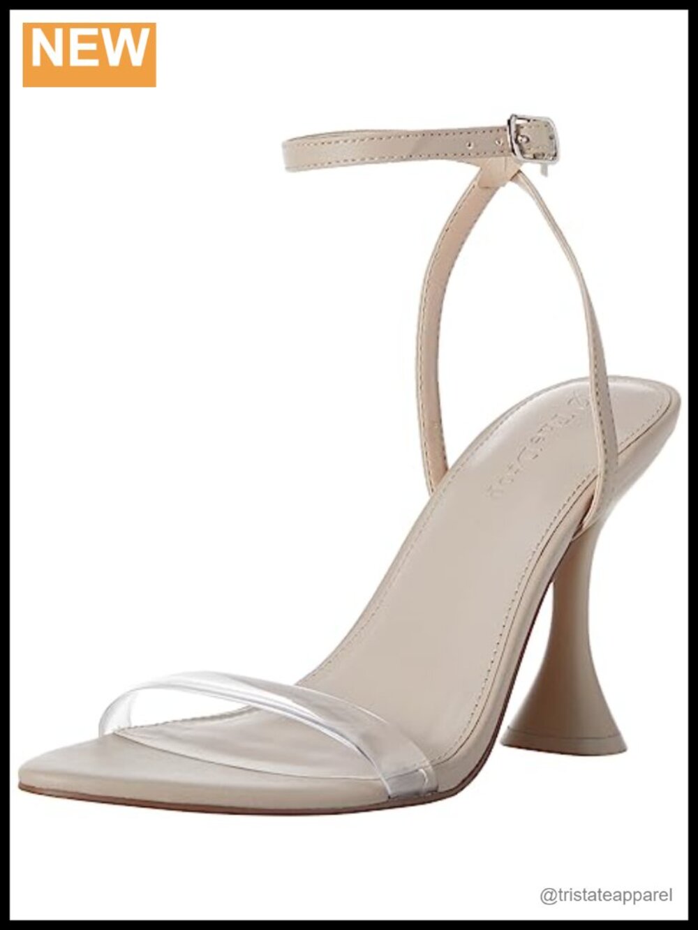 Women's Lina Trend Heel Sandal Faux Leather Two Strap Heels